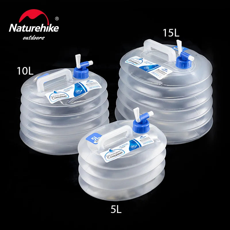 NH14S002-T Collapsible Water Bucket Foldable Camping Water Storage Bag 10L 15L