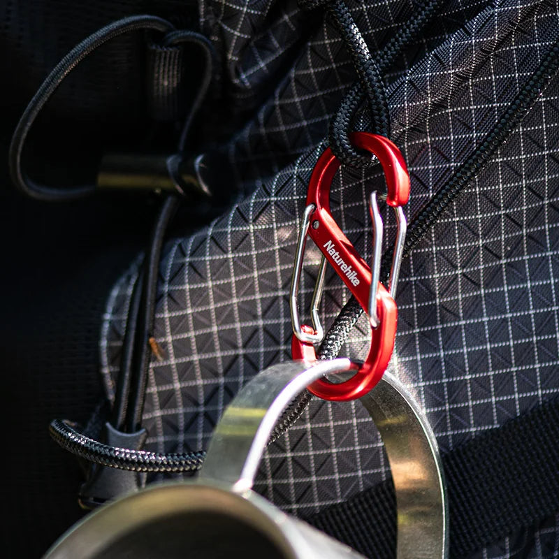 NH20GS004 Type-S Aluminium Alloy Hooks Multifunctional Camping Carabiner Utility Clip