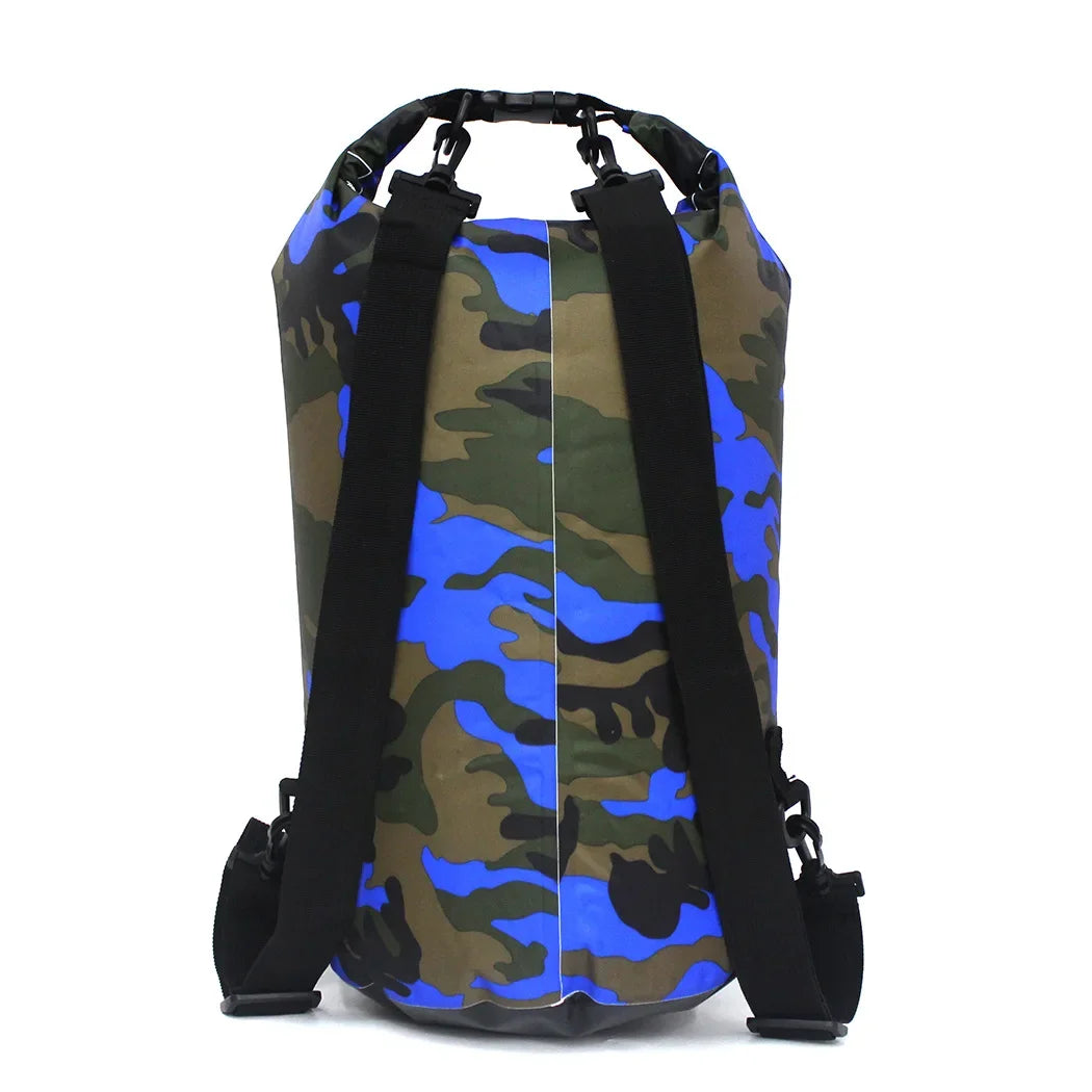 SUNFIELD Camouflage Waterproof Dry Bag Backpack 2L–30L Rafting Swimming Trekking Sack