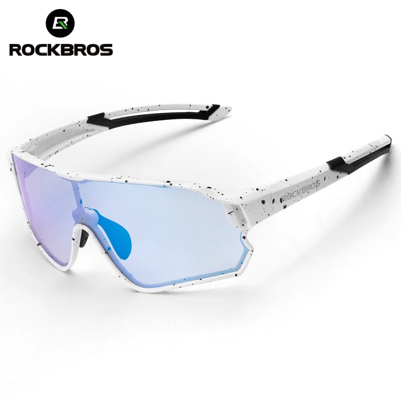 ROCKBROS Kids Photochromic Polarised Cycling Sunglasses UV400 Lightweight Bike Glasses