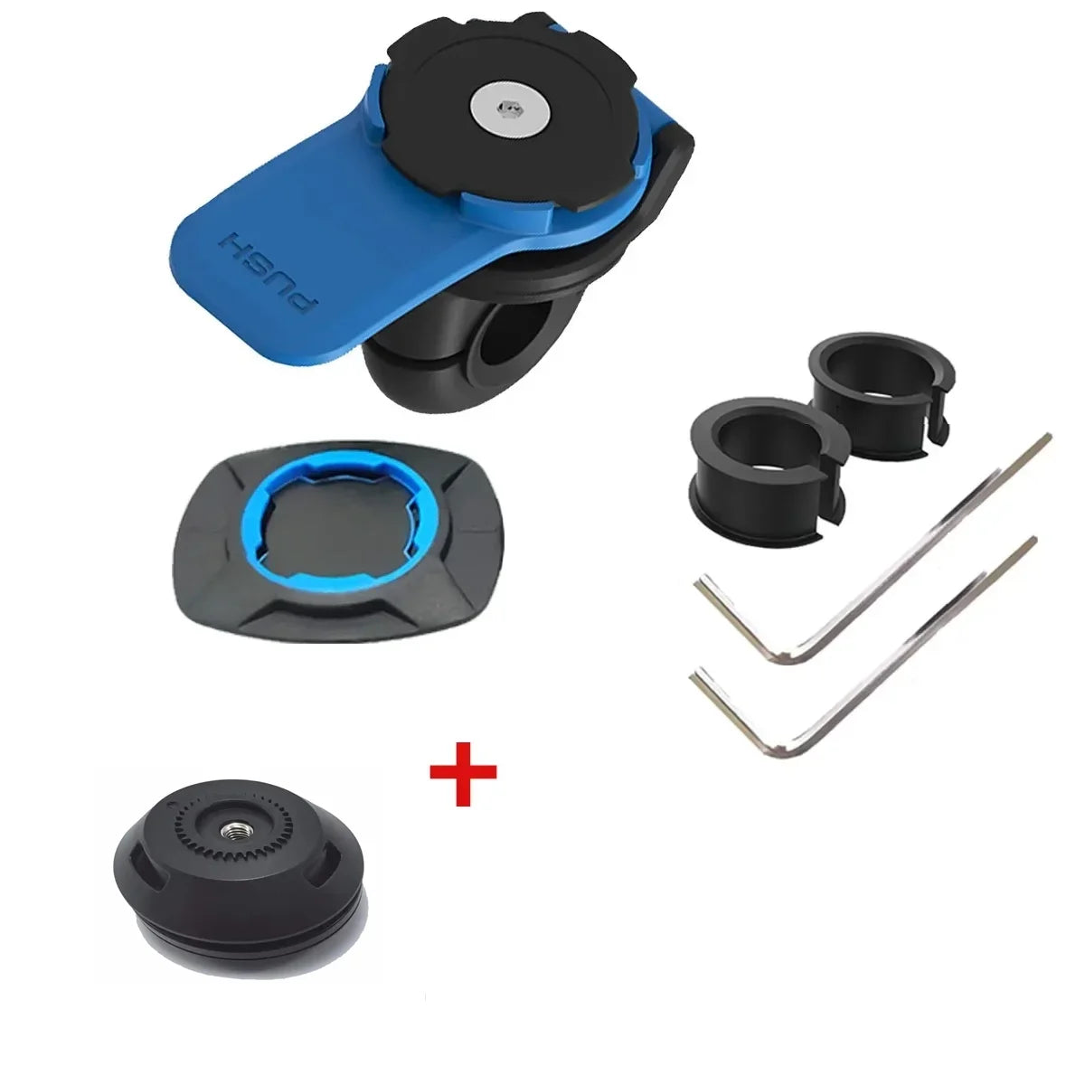 Anti-Shake Motorcycle Phone Holder with Vibration Damper and Self-Lock Mount