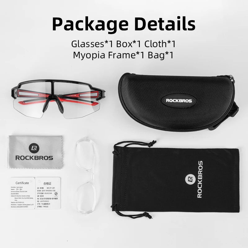 ROCKBROS SP204 Photochromic & Polarized Cycling Glasses UV400 Protection | ROCKBROS