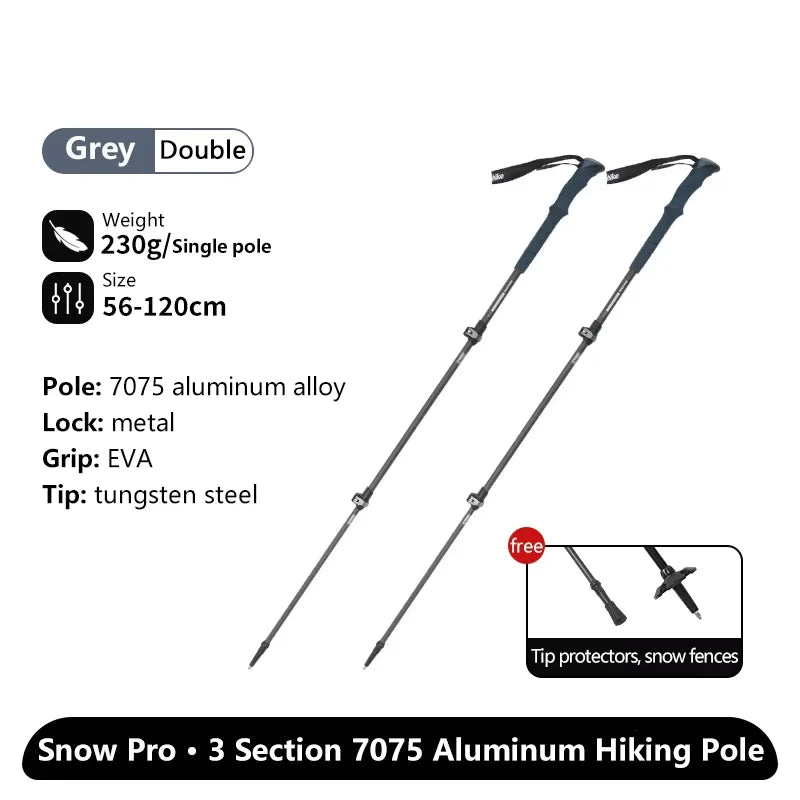 Naturehike ST03 Snow Pro Trekking Poles – Outdoor Aluminum Alloy Hiking Cane for Climbing
