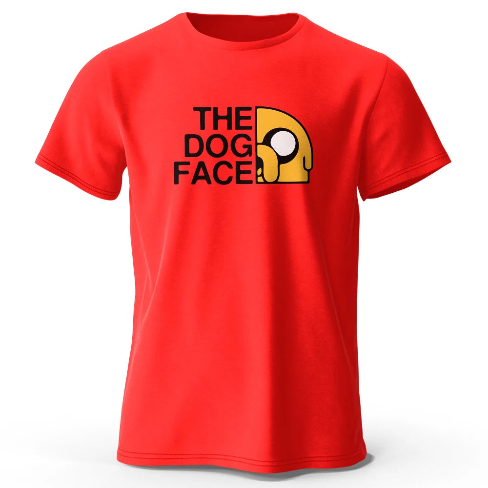 Men's Jake The Dog Printed T-Shirt Oversized Funny Graphic Tee for Men & Women
