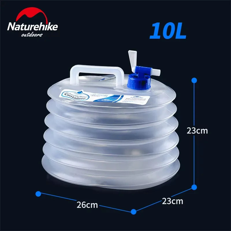 NH14S002-T Collapsible Water Bucket Foldable Camping Water Storage Bag 10L 15L
