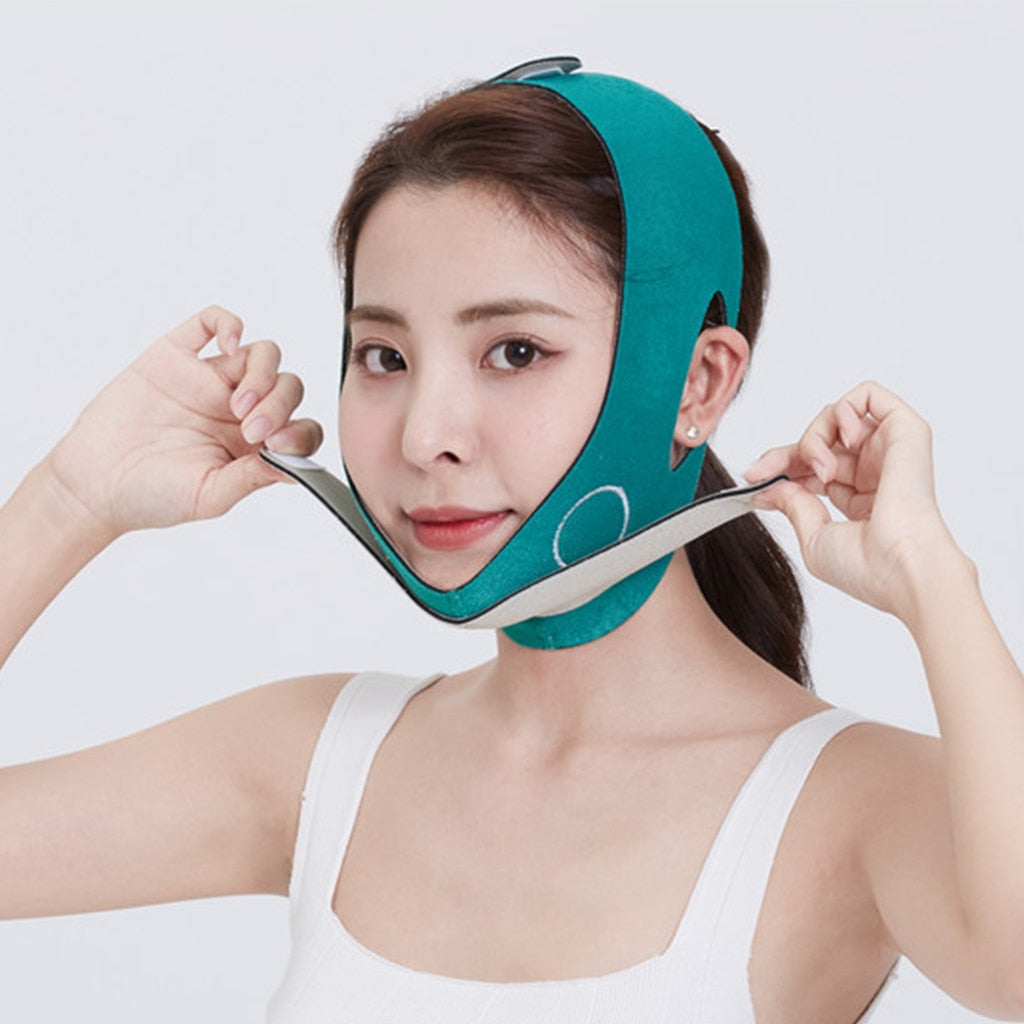 Elastic Face Slimming Bandage V Line Face Shaper Women Chin Cheek Lift Up Belt Facial Massage Strap