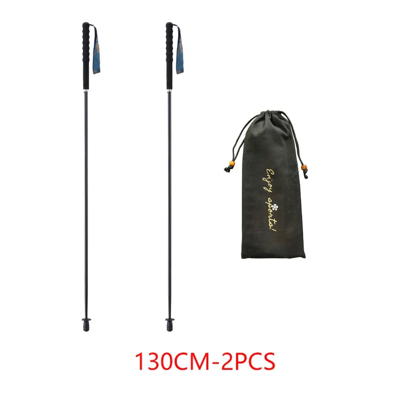 Ultra-Lightweight Foldable Carbon Fiber Trekking Poles – Hiking Sticks for Mountain Climbing/Walking