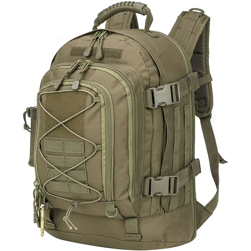 60L Military Tactical Backpack – Waterproof MOLLE Assault Rucksack for Hiking, Travel & Camping
