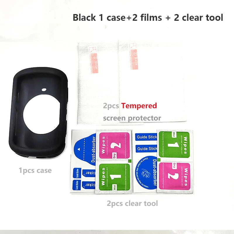 ZETCHIY Case & Tempered Glass Screen Protector for Garmin Edge 130 520 530 830 1030 1040