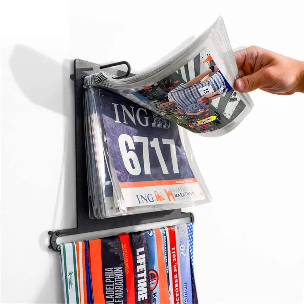 Stainless Steel Medal Hanger – Race Medal Display Rack for Ribbons and Achievements