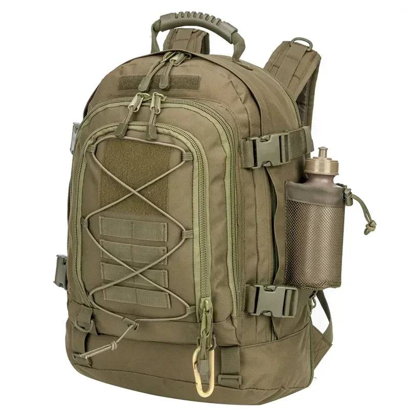 Extra Large 60L Tactical Pack – Water-Resistant Outdoor Rucksack for Hiking, Travel & Laptop Gear