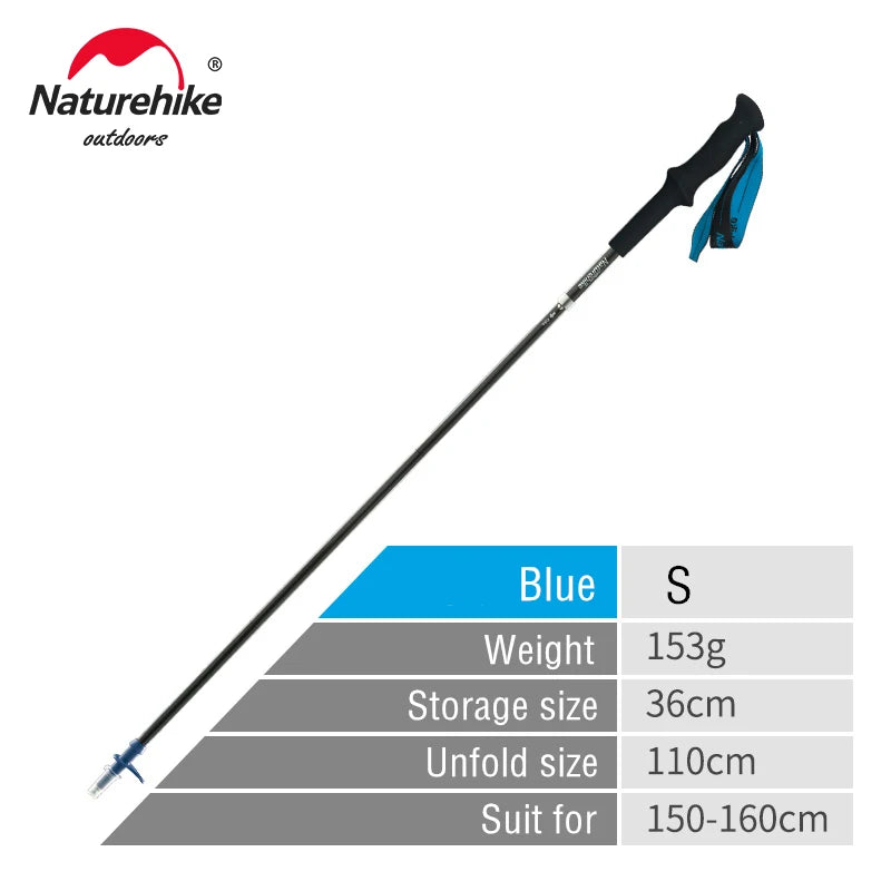 Naturehike ST08 Foldable Carbon Trekking Poles – Ultralight 4-Section Hiking Sticks