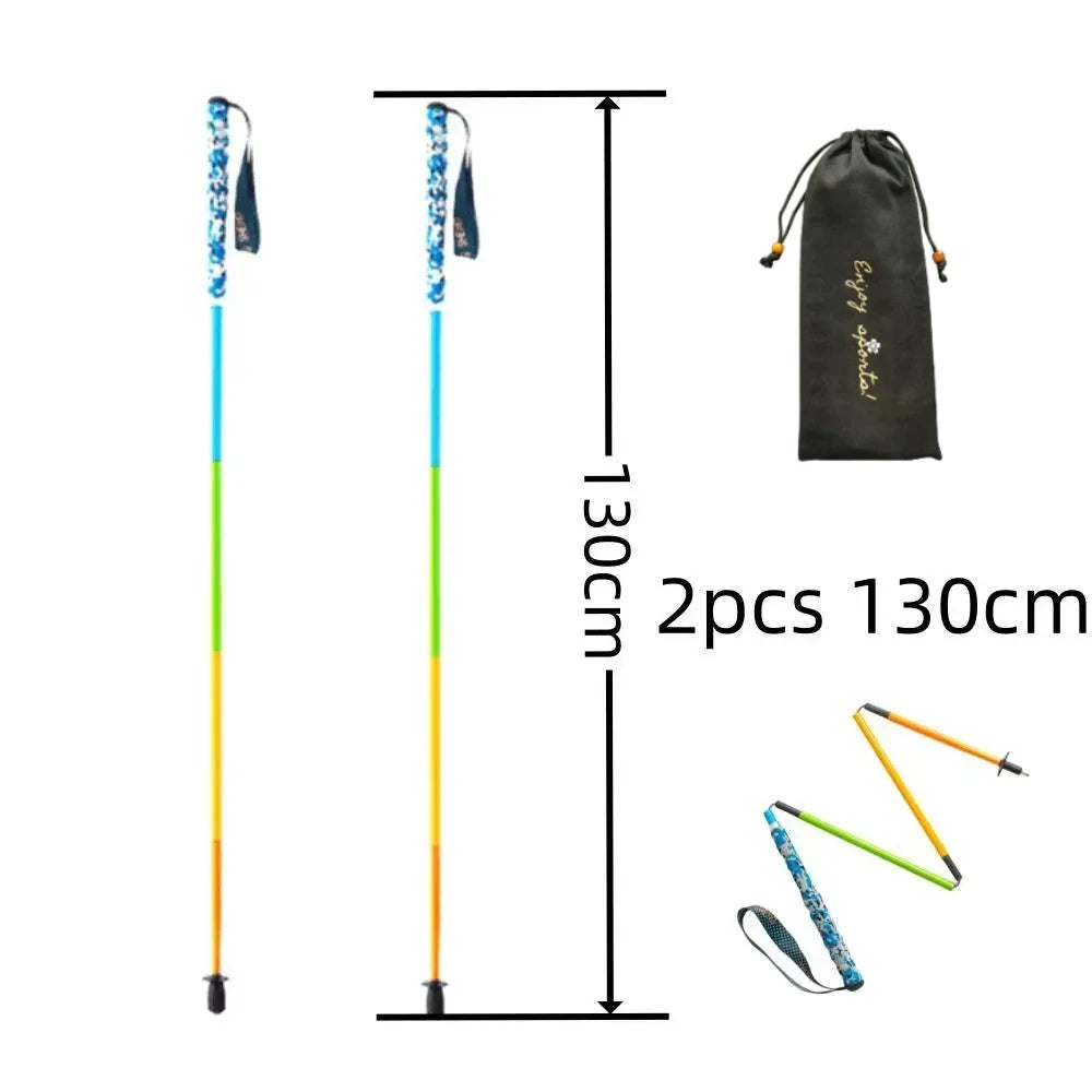 Ultra-Lightweight Foldable Carbon Fiber Trekking Poles – Hiking Sticks for Mountain Climbing/Walking