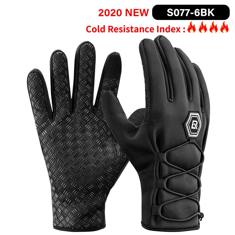 Winter Thermal Touchscreen Cycling Gloves Windproof Full Finger Outdoor Sports Gloves