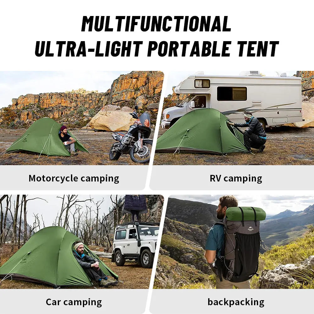 Naturehike Cloud Up 2-Person Ultralight Camping Tent – Waterproof & Durable Hiking Tent