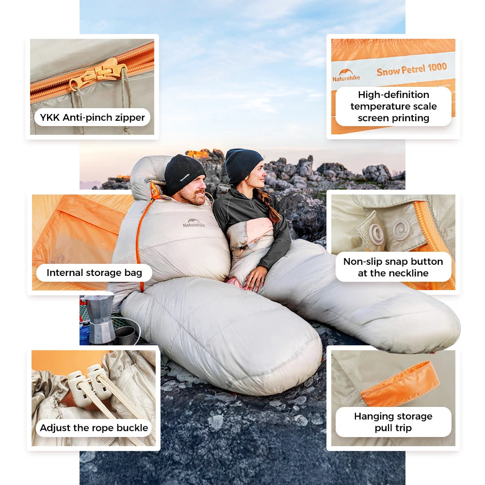 Snowbird Goose Down Mummy Sleeping Bag Ultralight Winter Camping Hiking Travel Cold Weather Sack