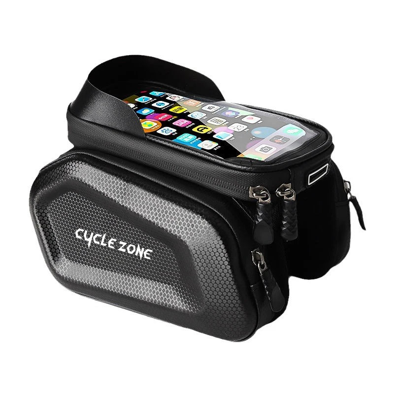 CYCLE ZONE Touchscreen Bicycle Phone Bag Large Capacity Top Tube Frame Cycling Case