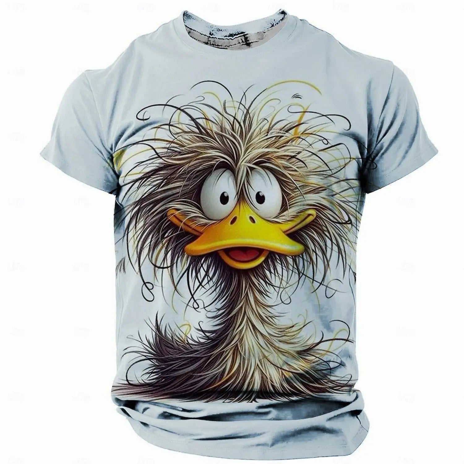 Men's T-Shirt Animal Chicken Print Summer Casual Short Sleeve Tee Street Fashion O-Neck Pullover