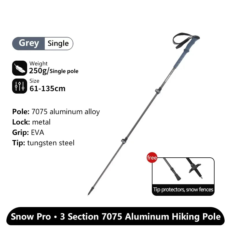 Naturehike ST03 Snow Pro Trekking Poles – Outdoor Aluminum Alloy Hiking Cane for Climbing