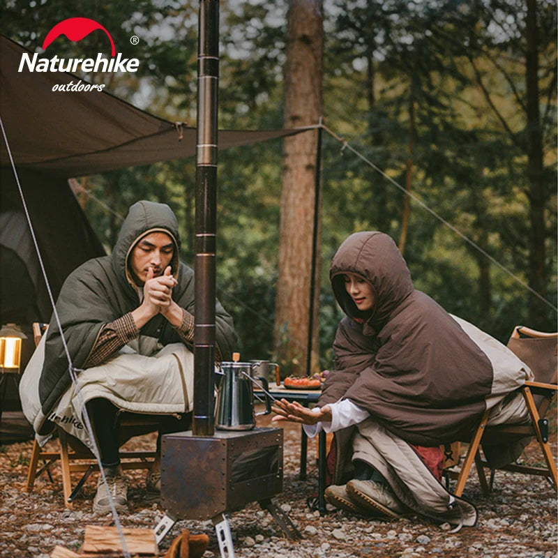 Wearable Cloak Sleeping Bag Ultralight Portable Poncho Quilt Hybrid Camping 3-Season Cotton Bag