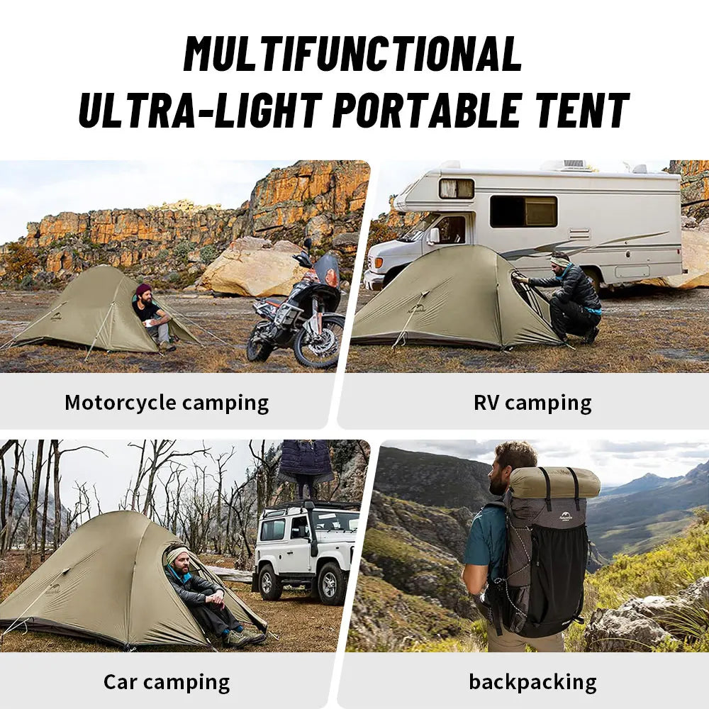 Cloud Up 1 Ultralight Waterproof Trekking Tent for Solo Camping, Hiking & Bikepacking (NATUREHIKE)