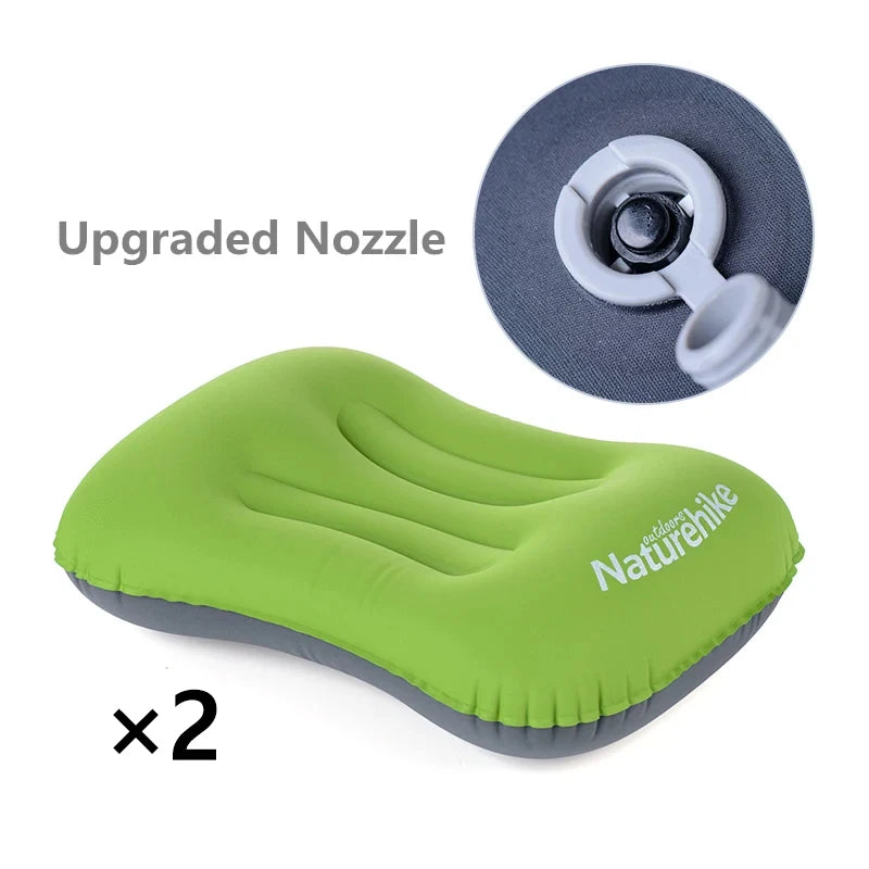 Naturehike Built-in Pump Inflatable Camping Pillow – Ultralight Travel Neck Cushion | NATUREHIKE