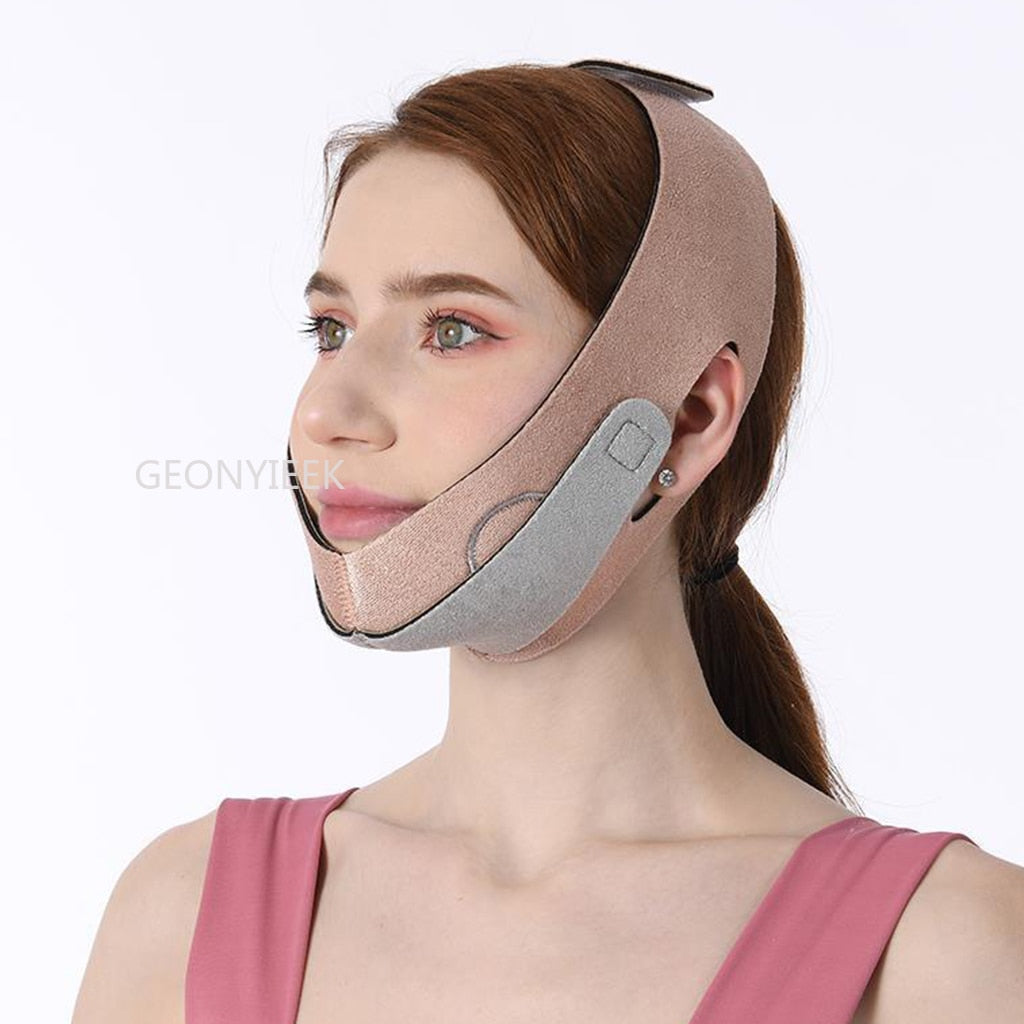 Elastic Face Slimming Bandage V Line Face Shaper Women Chin Cheek Lift Up Belt Facial Massage Strap