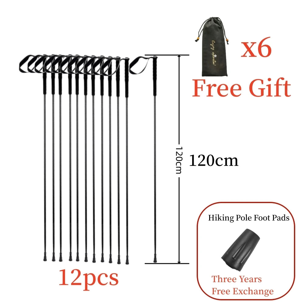 Ultra-Light Carbon Folding Trekking Pole 115g Collapsible Hiking Stick for Walking Mountain Climbing