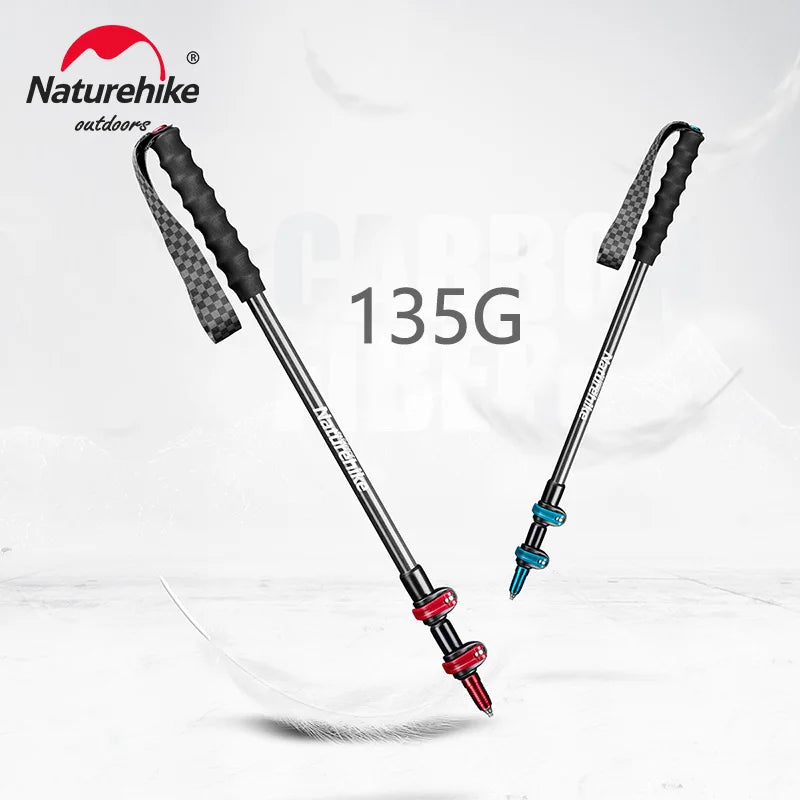 Naturehike ST10 Carbon EXT2 Hiking Poles – Ultralight Telescopic Trekking Stick