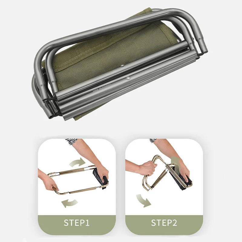 Lightweight Aluminium Outdoor Camping Stool Folding Portable Fishing Hiking Seat NH17Z012-L