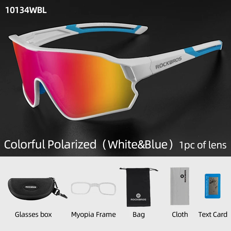 ROCKBROS Polarized Cycling Glasses UV400 Sun Protection – Unisex MTB Road Bike Sports Sunglasses