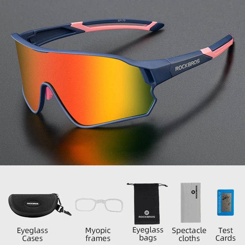 ROCKBROS Polarized Cycling Glasses UV400 Sun Protection – Unisex MTB Road Bike Sports Sunglasses