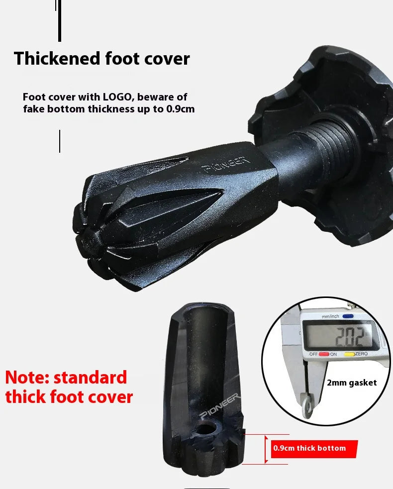 XENOSMILUS Shock Absorption Foldable Ultralight Trekking Pole for Hiking & Camping