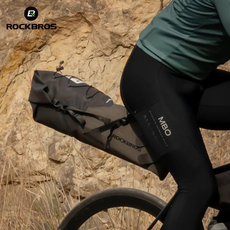 Waterproof 10L Bike Saddle Bag with Reflective Straps & Quick Release Mount