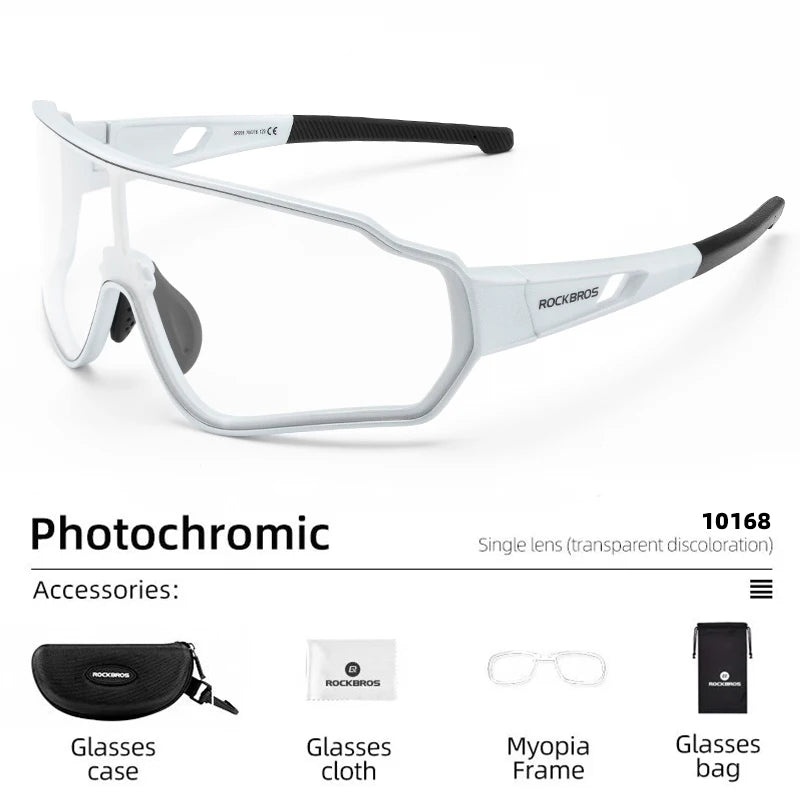 ROCKBROS SP216BL Photochromic UV400 Cycling Glasses – Lightweight Sports Eyewear | ROCKBRO