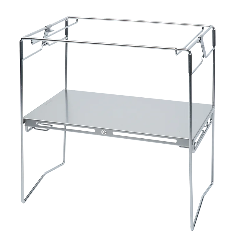 IGT System Stainless Steel Camping Table for Outdoor Cooking & Travel
