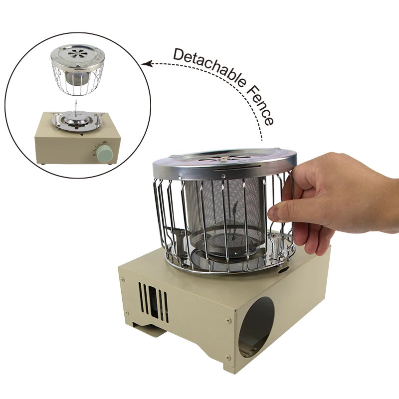 Camping Cassette Stove Portable Butane Electric Cooking Burner Stove Cookware 2 in1 Heater & Cooker