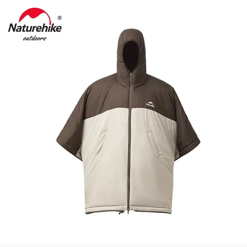 Wearable Cloak Sleeping Bag Ultralight Portable Poncho Quilt Hybrid Camping 3-Season Cotton Bag