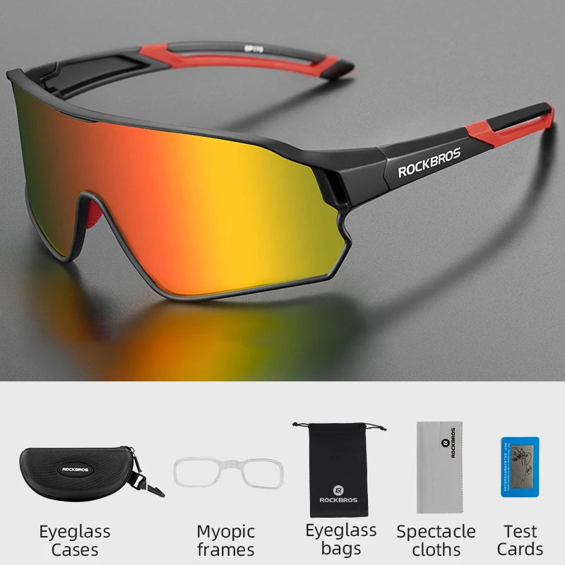 ROCKBROS Polarized Cycling Glasses UV400 Sun Protection – Unisex MTB Road Bike Sports Sunglasses