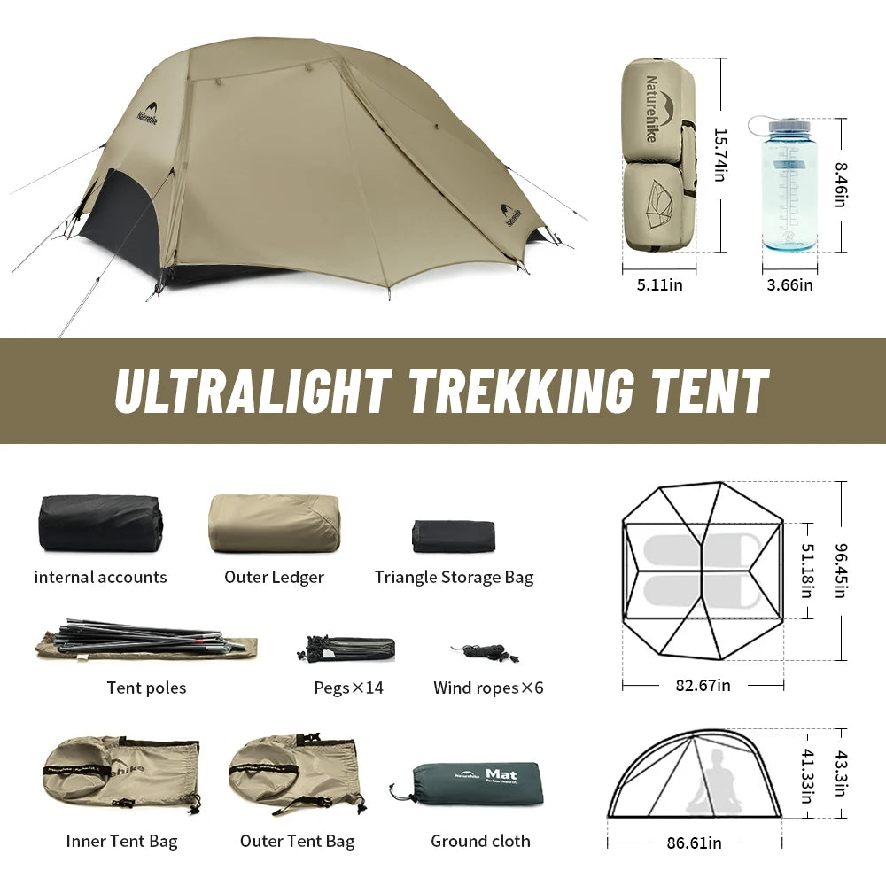 Star River UL 2-Person Ultralight Trekking Tent for Camping & Hiking (NATUREHIKE)