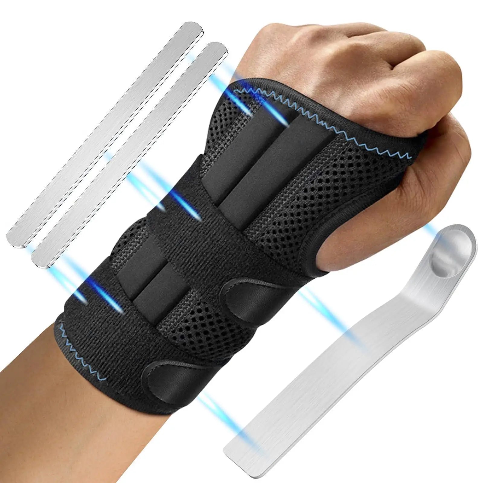 OKERQI Adjustable Wrist Support Brace Fitness Weightlifting Pain Relief Left Right Hand