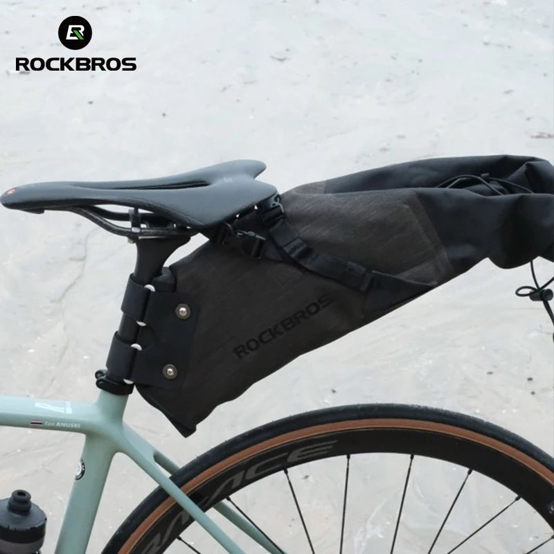 Waterproof 10L Bike Saddle Bag with Reflective Straps & Quick Release Mount