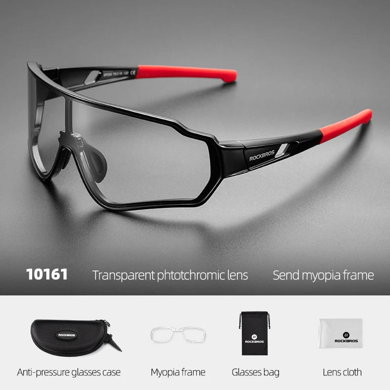 ROCKBROS 10161 Cycling Glasses Photochromic Polarized UV400 Sports Sunglasses