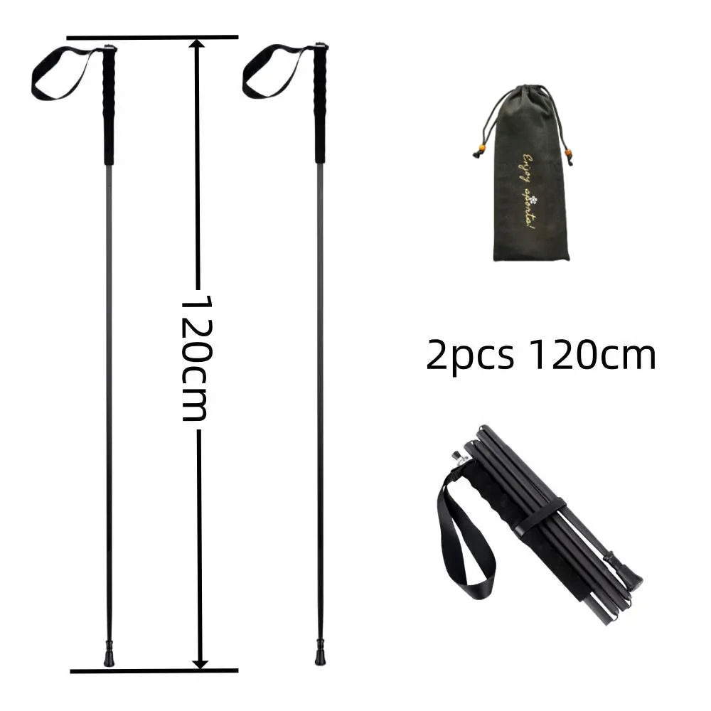 Ultra-Lightweight Foldable Carbon Fiber Trekking Poles – Hiking Sticks for Mountain Climbing/Walking