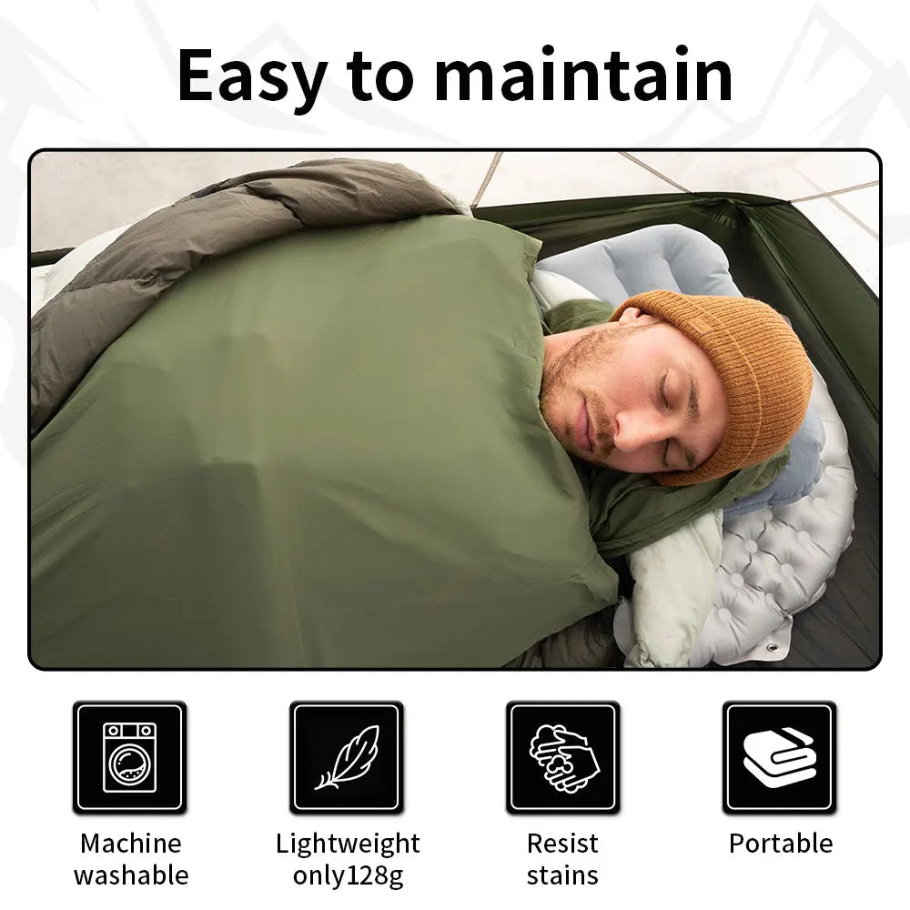 Sleeping Bag Liner 128g Ultralight Portable Camping Travel Hiking Single Lightweight Nylon Sheet