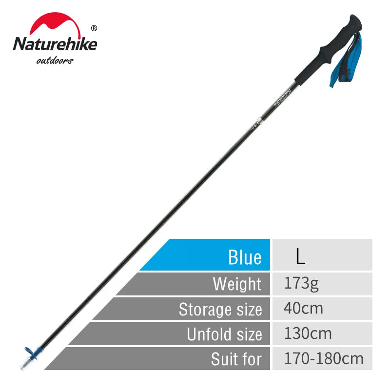 Naturehike ST08 Foldable Carbon Trekking Poles – Ultralight 4-Section Hiking Sticks