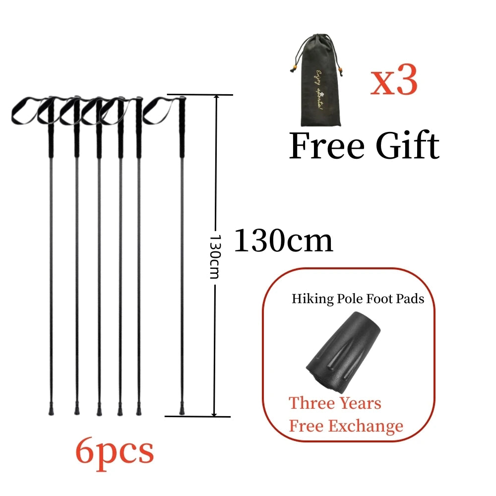 Ultra-Light Carbon Folding Trekking Pole 115g Collapsible Hiking Stick for Walking Mountain Climbing