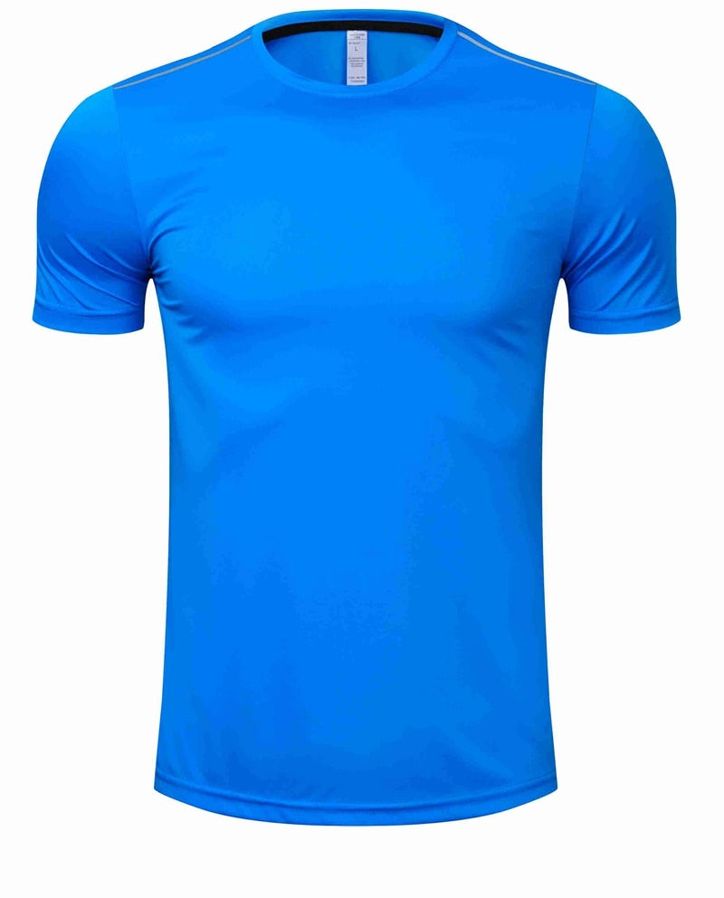 High quality spandex Men Women Kids Running T Shirt Quick Dry Fitness Shirt Training Exercise