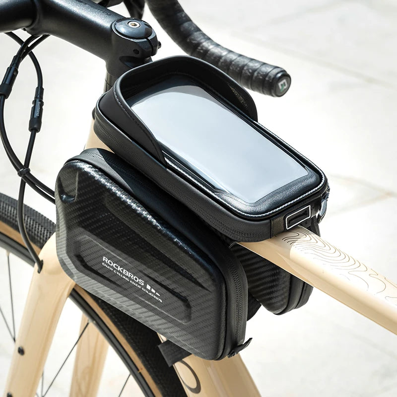 ROCKBROS Shockproof EVA Hard Shell Bicycle Frame Bag with Touchscreen