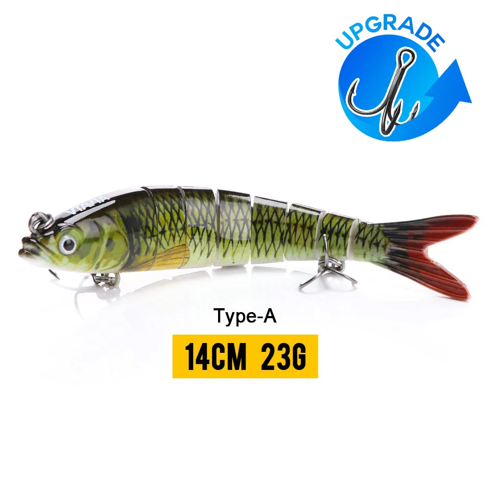 10/14cm Sinking Jointed Swimbait Lure with Treble Hooks – 6/7/8 Segment Crankbait
